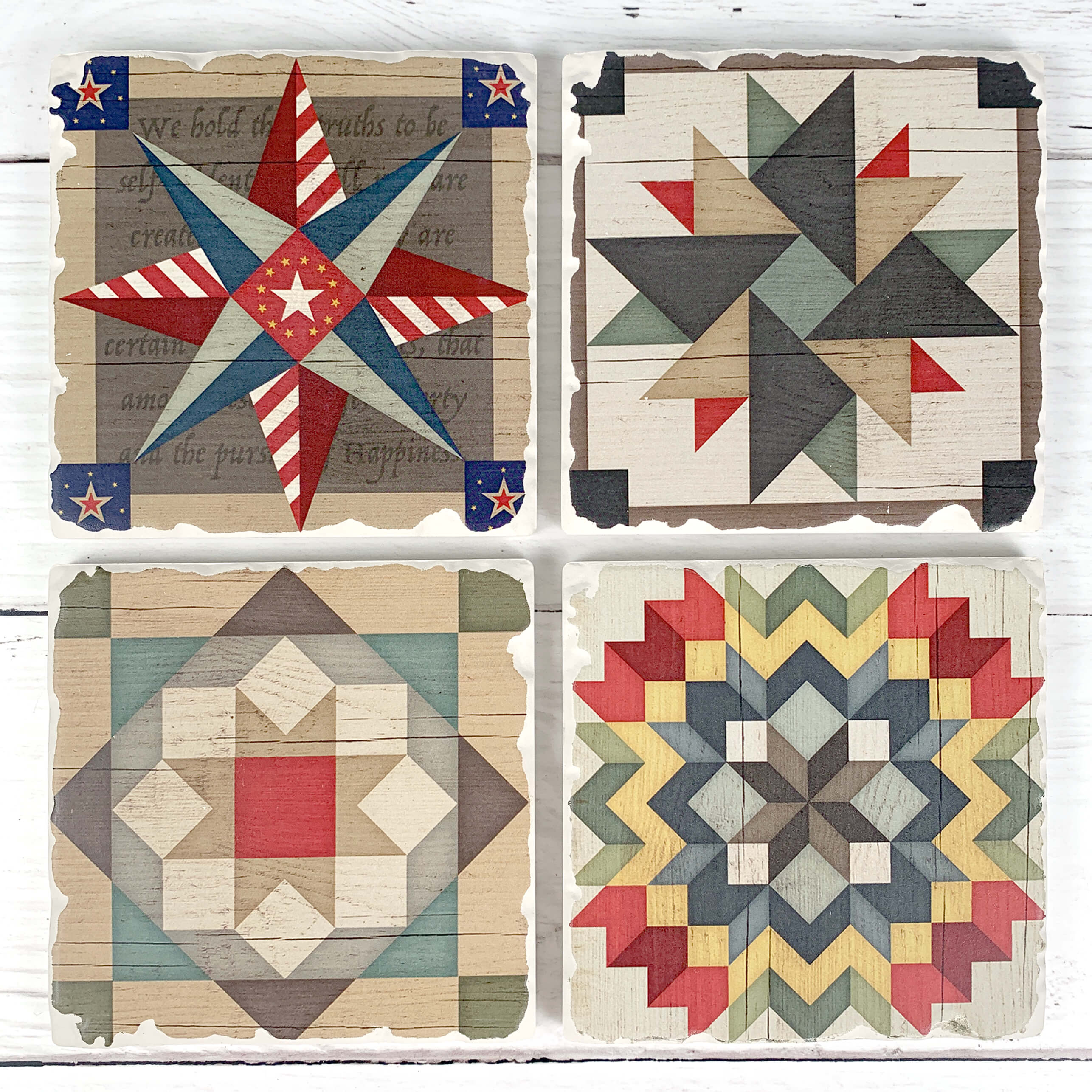 Barn Quilt Coaster Sets